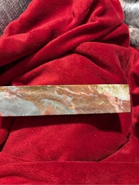 Natural Maligano Jasper Stone Tower or Paperweight Red and Brown Pakistan 14.2oz